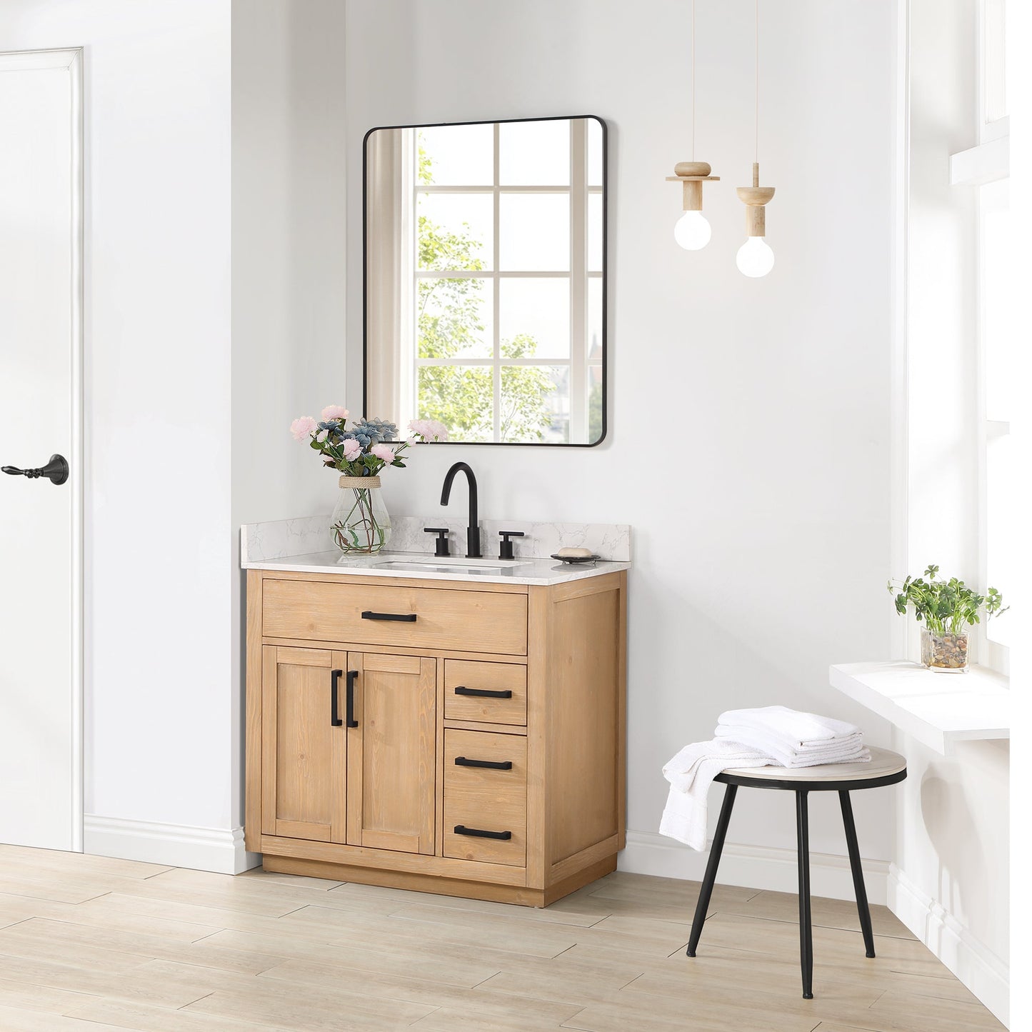 Altair Designs Gavino 36" single vanity with top - 557036-LB-GW-NM Price