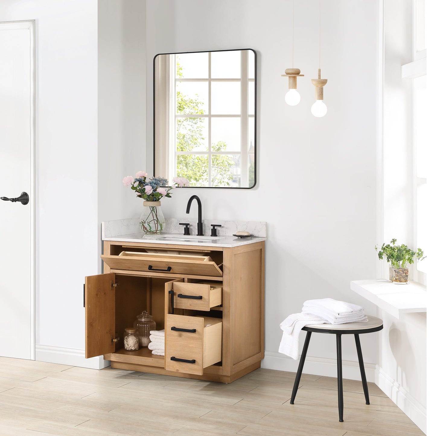 Altair Designs Gavino 36" single vanity with top - 557036-LB-GW-NM Price