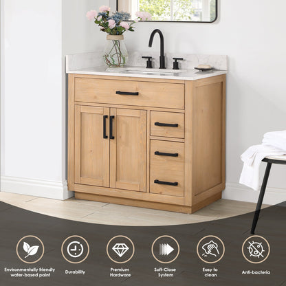 Altair Designs Gavino 36" single vanity with top - 557036-LB-GW-NM Price