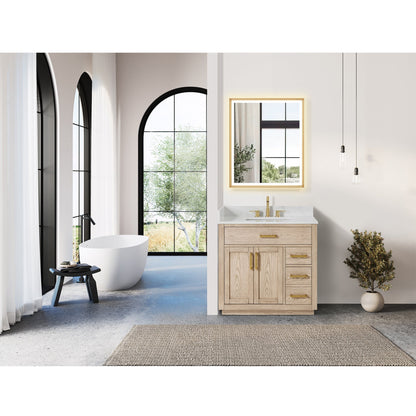 Altair Designs Gavino 36" single vanity with top - 557036-NA-GW-NM