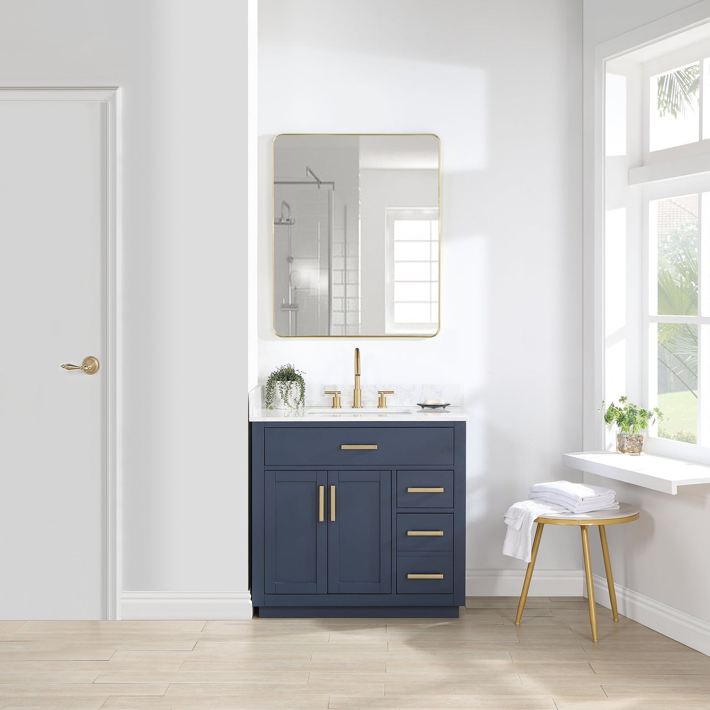 Altair Designs Gavino 36" single vanity with top - 557036-LB-GW-NM Price
