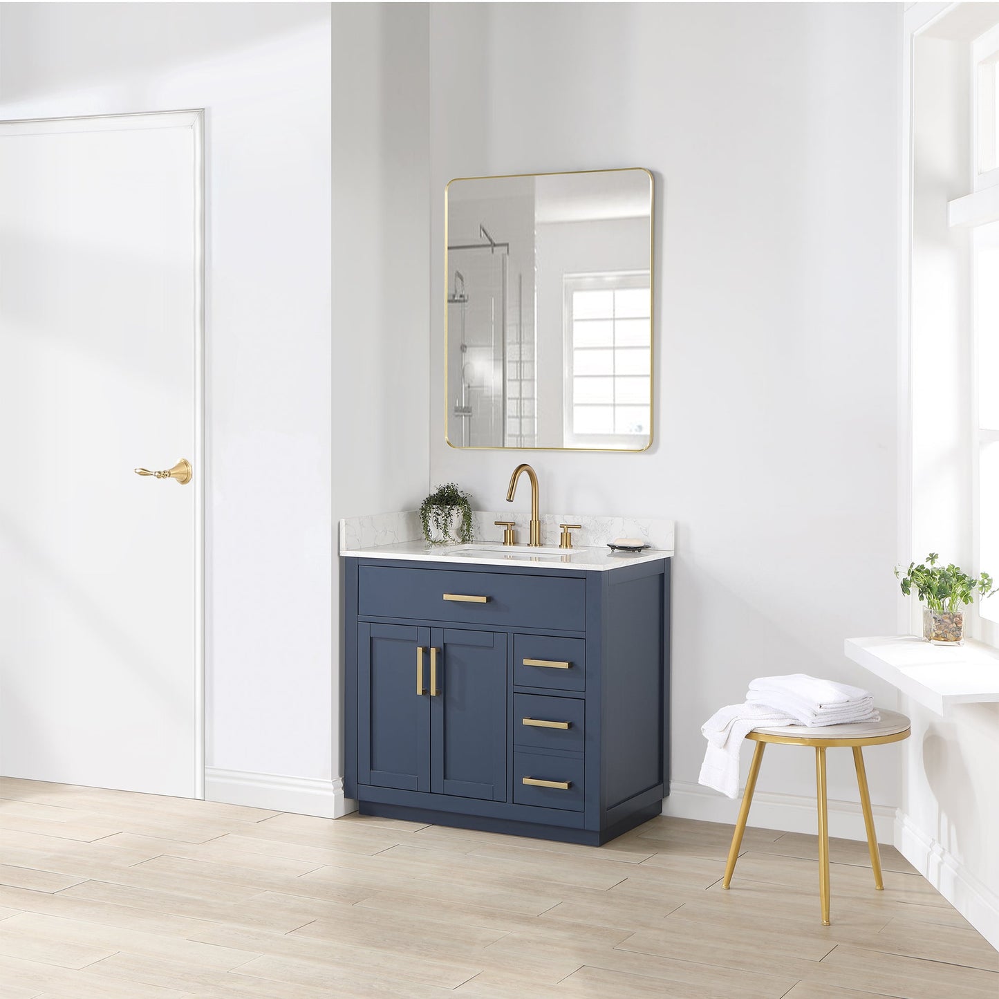 Altair Designs Gavino 36" single vanity with top - 557036-LB-GW-NM Price