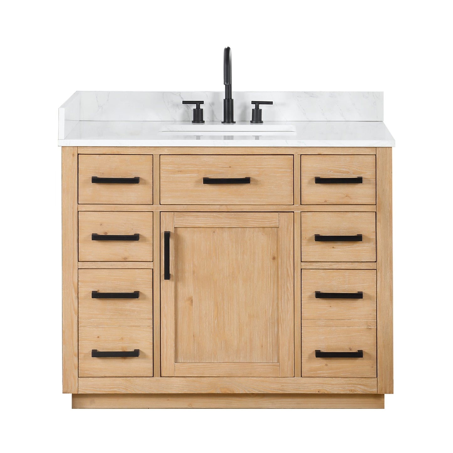 Altair Designs Gavino 42" single vanity with top - 557042-LB-GW-NM