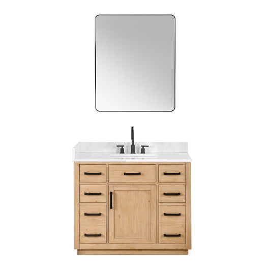 Altair Designs Gavino 42" single vanity with top - 557042-LB-GW-NM
