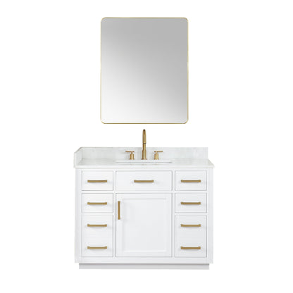 Altair Designs Gavino 42" single vanity with top - 557042-LB-GW-NM