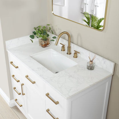 Altair Designs Gavino 42" single vanity with top - 557042-LB-GW-NM