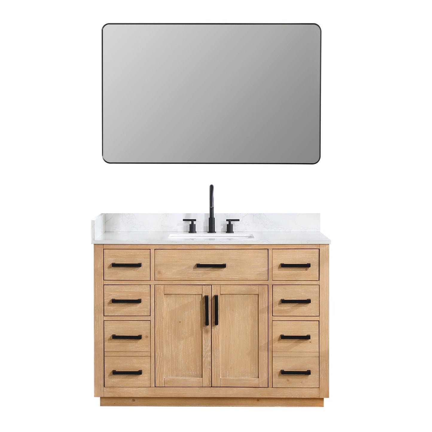Altair Designs 48" single vanity with top - 557048-RB-GW-NM
