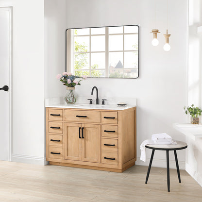 Altair Designs 48" single vanity with top - 557048-RB-GW-NM