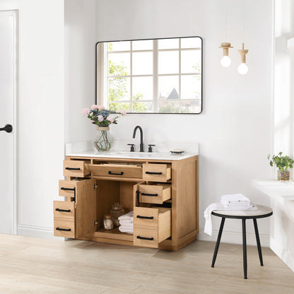 Altair Designs 48" single vanity with top - 557048-RB-GW-NM