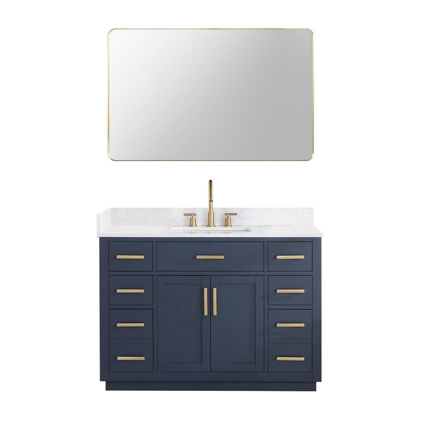 Altair Designs 48" single vanity with top - 557048-RB-GW-NM
