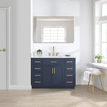 Altair Designs 48" single vanity with top - 557048-RB-GW-NM