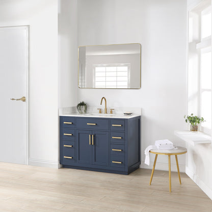 Altair Designs 48" single vanity with top - 557048-RB-GW-NM