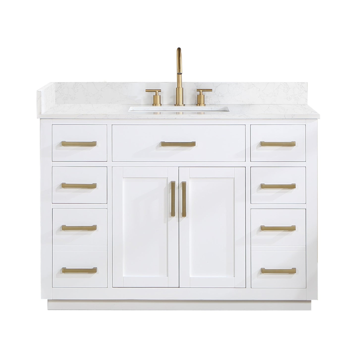 Altair Designs 48" single vanity with top - 557048-RB-GW-NM