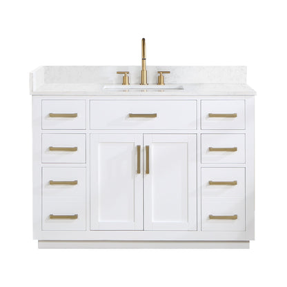 Altair Designs 48" single vanity with top - 557048-RB-GW-NM