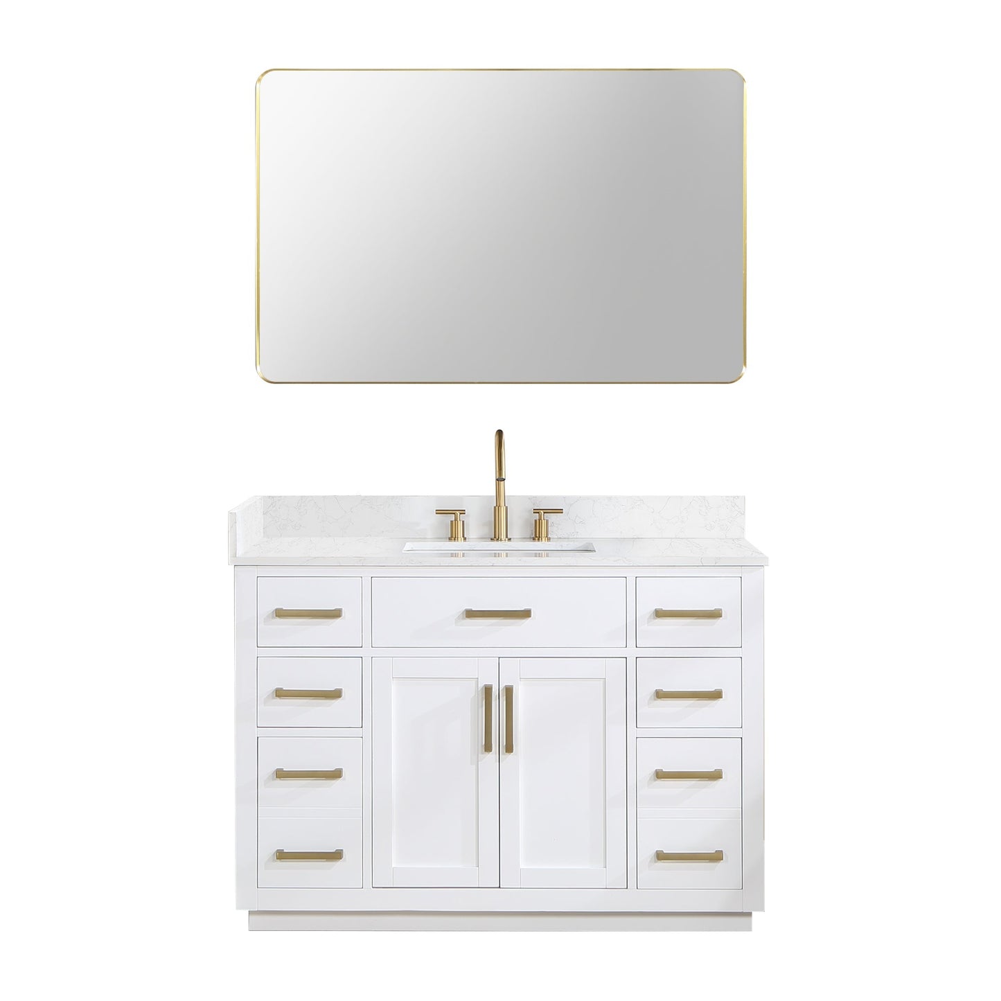 Altair Designs 48" single vanity with top - 557048-RB-GW-NM