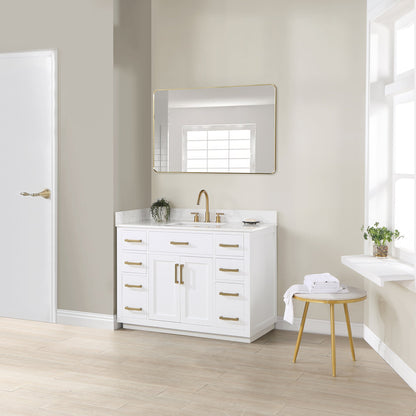 Altair Designs 48" single vanity with top - 557048-RB-GW-NM