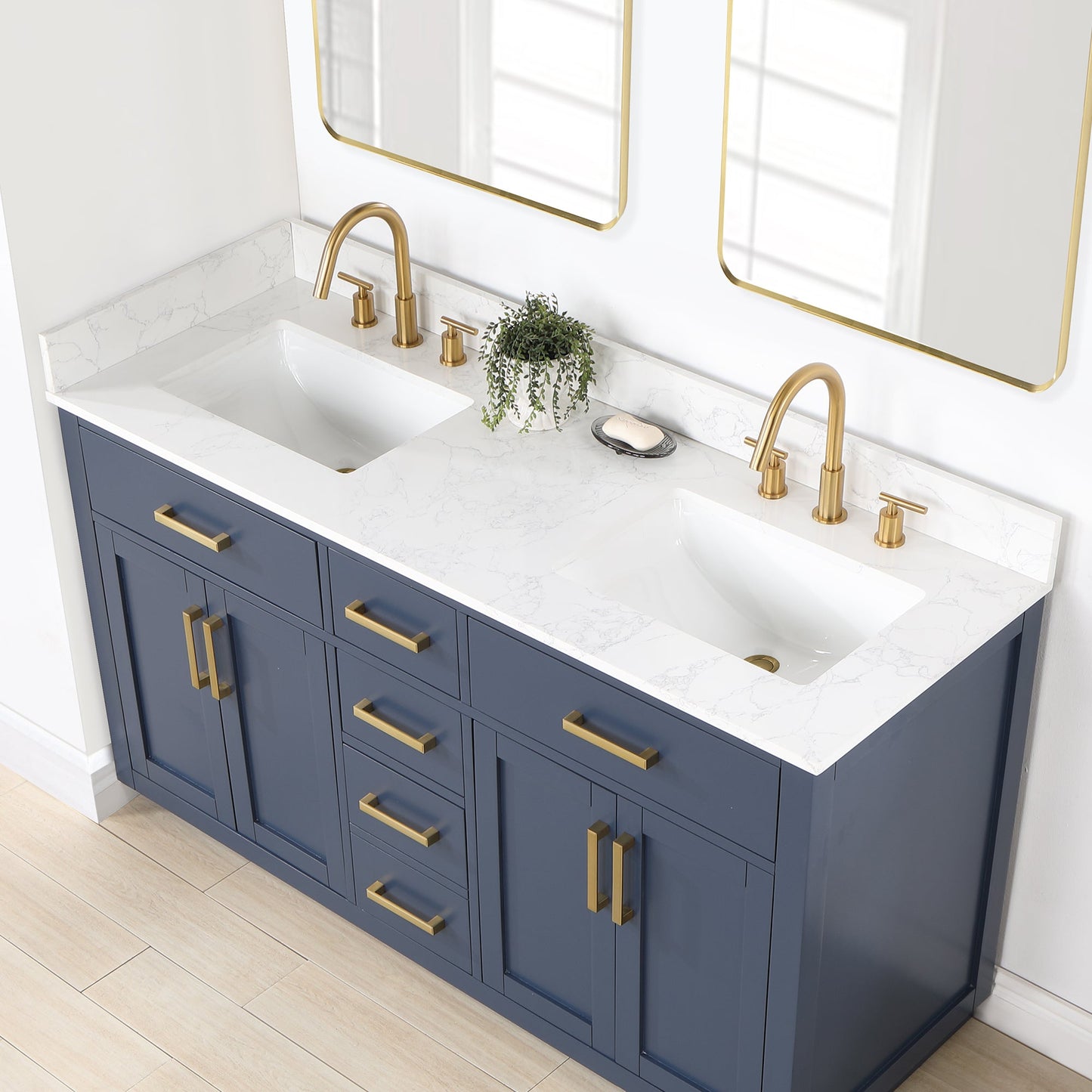 Altair Designs Gavino 60" double vanity with top - 557060-LB-GW-NM Price