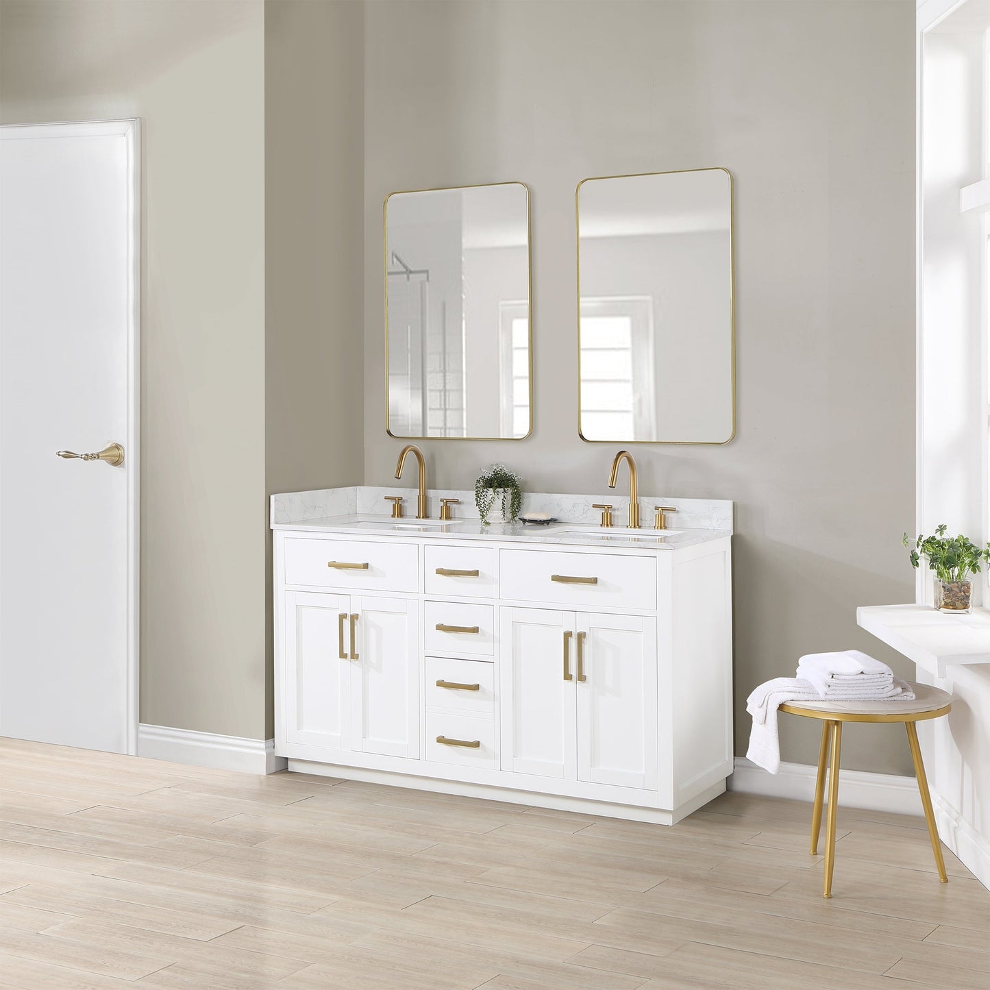 Altair Designs Gavino 60" double vanity with top - 557060-LB-GW-NM Price