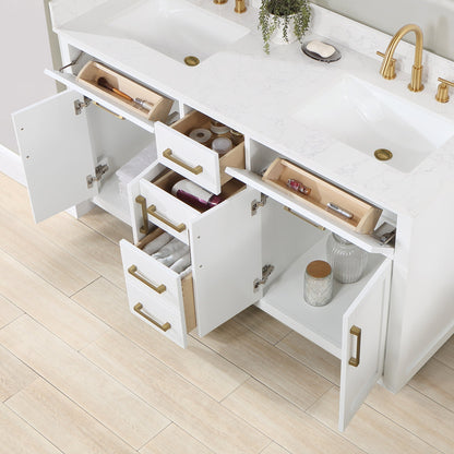 Altair Designs Gavino 60" double vanity with top - 557060-LB-GW-NM Price