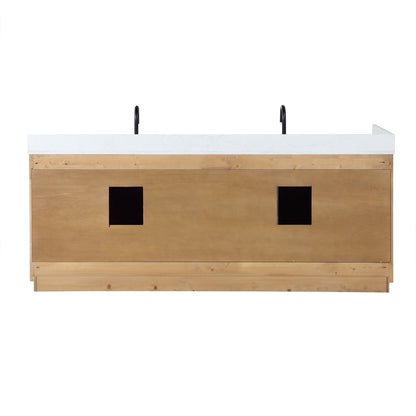 Altair Designs Gavino 84" double vanity with top - 557084-LB-GW-NM