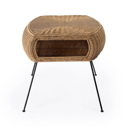 Butler Specialty Company Coralitta Rattan End Table, Light Brown  - 5578404