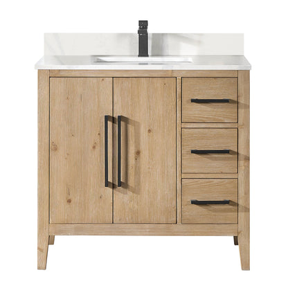 Altair Designs Laurel 36" single vanity with top - 558036-WF-CWQ-NM