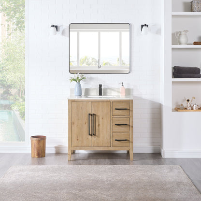 Altair Designs Laurel 36" single vanity with top - 558036-WF-CWQ-NM