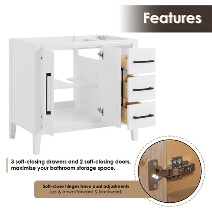 Altair Designs Laurel 36" single vanity with top - 558036-WF-CWQ-NM