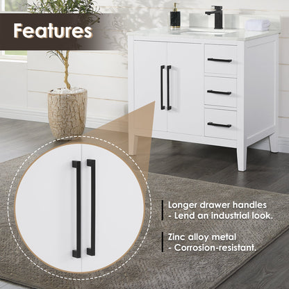 Altair Designs Laurel 36" single vanity with top - 558036-WF-CWQ-NM
