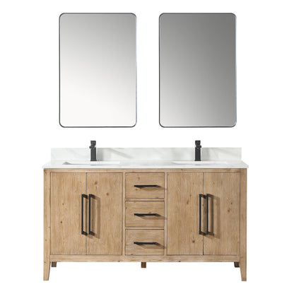 Altair Designs Laurel 60" double vanity with top - 558060-WF-CWQ-NM