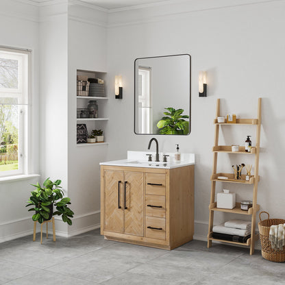 Altair Designs Bellavia 36" single vanity with top - 559036-WF-GW-NM