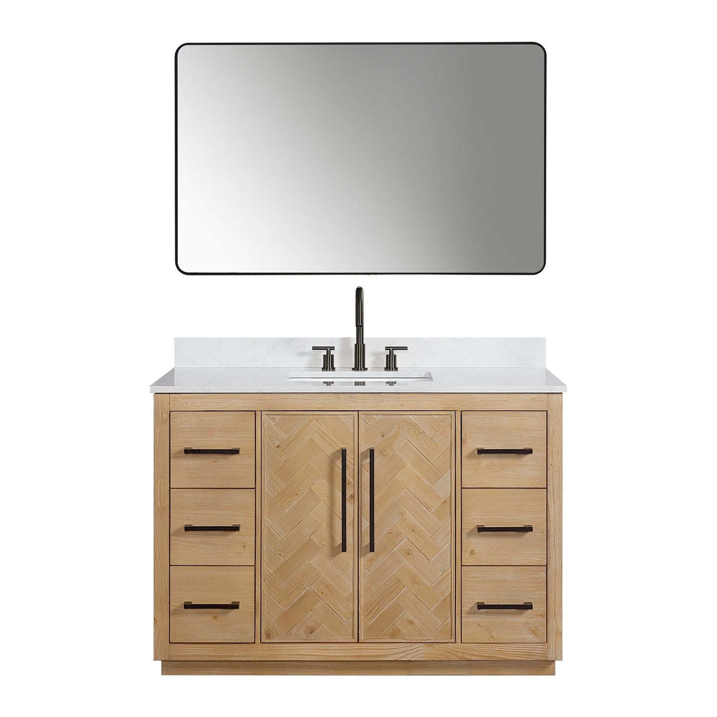 Altair Designs Bellavia 48" single vanity with top - 559048-WF-GW-NM