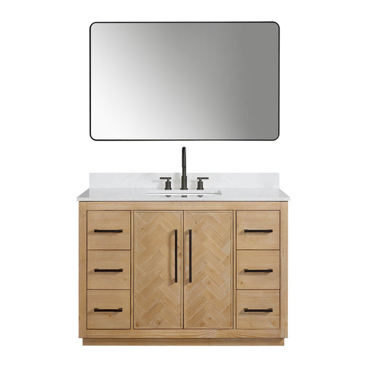 Altair Designs Bellavia 48" single vanity with top - 559048-WF-GW-NM