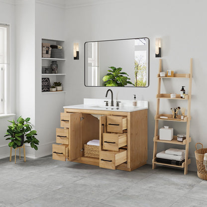 Altair Designs Bellavia 48" single vanity with top - 559048-WF-GW-NM