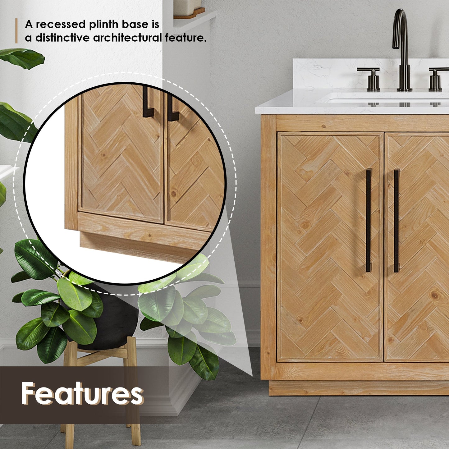 Altair Designs Bellavia 60" double vanity with top - 559060-WF-GW-NM