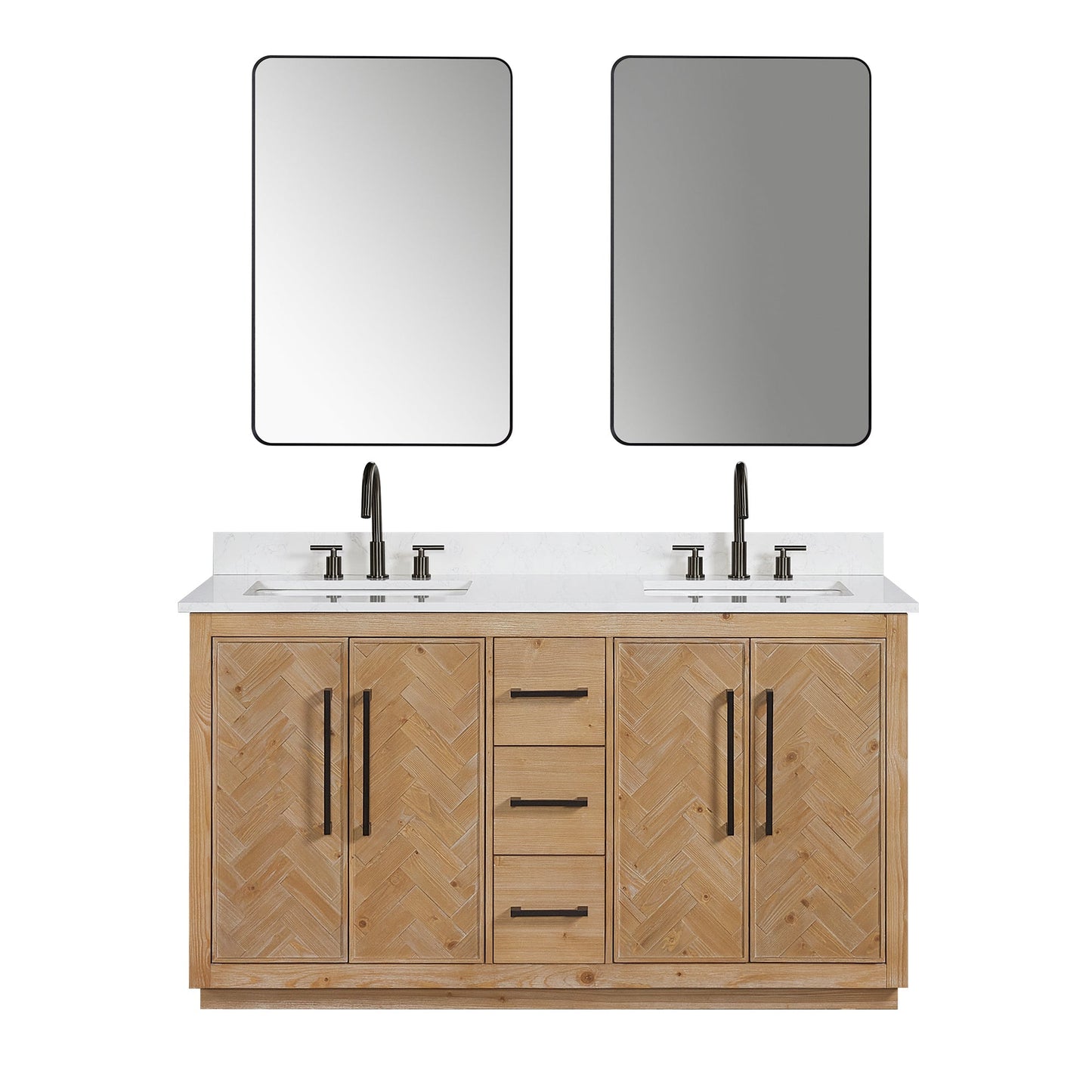 Altair Designs Bellavia 60" double vanity with top - 559060-WF-GW-NM