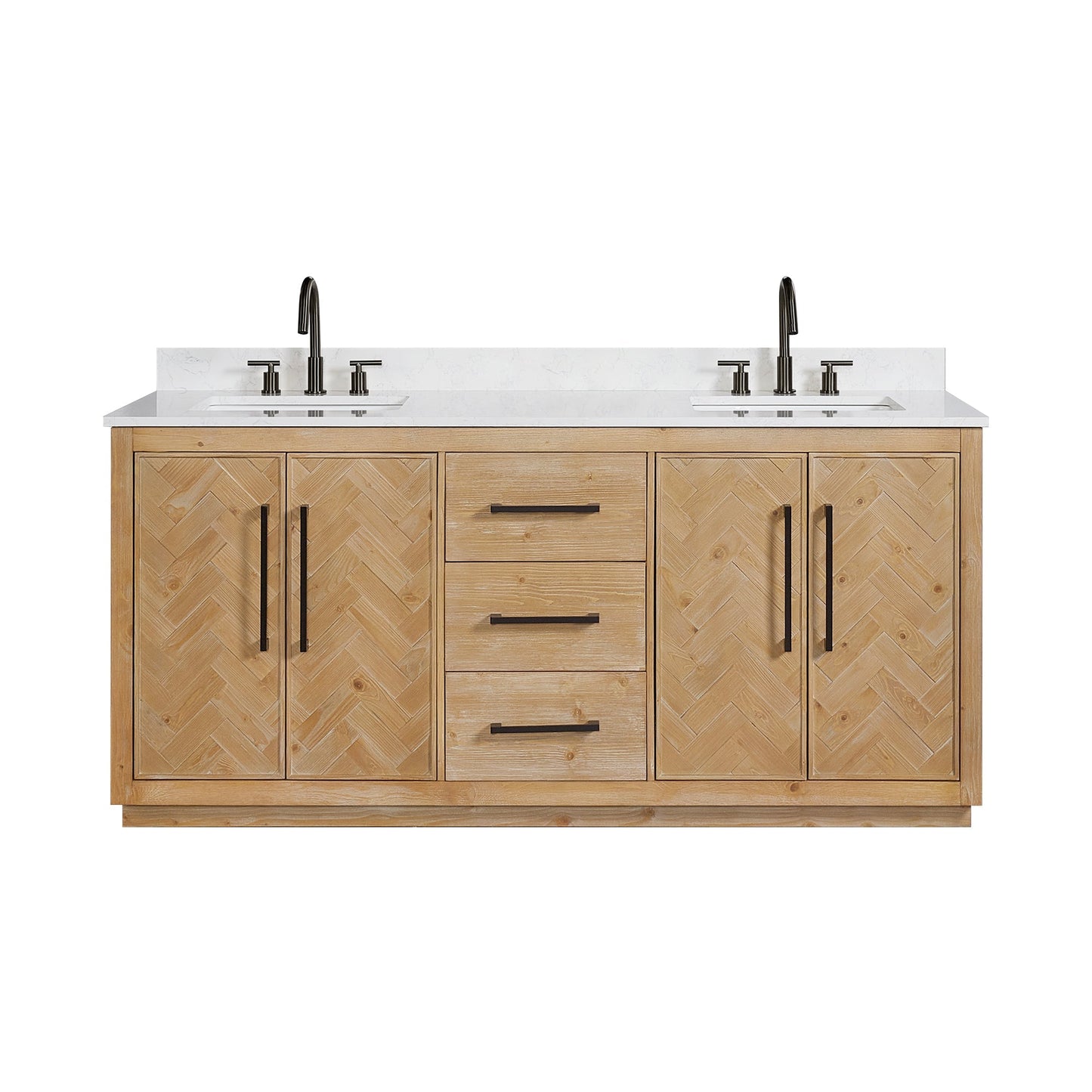 Altair Designs Bellavia 72" double vanity with top - 559072-WF-GW-NM