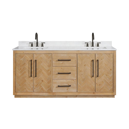 Altair Designs Bellavia 72" double vanity with top - 559072-WF-GW-NM