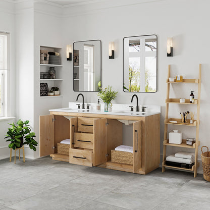 Altair Designs Bellavia 72" double vanity with top - 559072-WF-GW-NM