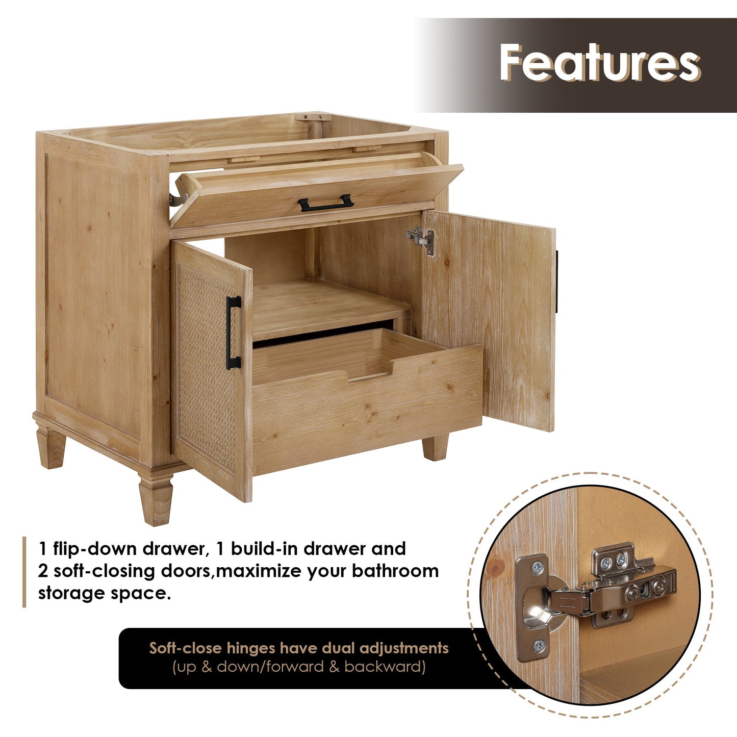 Solana 36" single vanity with top