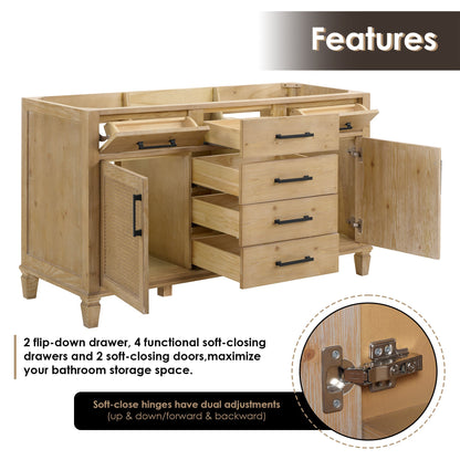 Altair Designs Solana 60" double vanity with top - 560060-WF-CWQ-NM