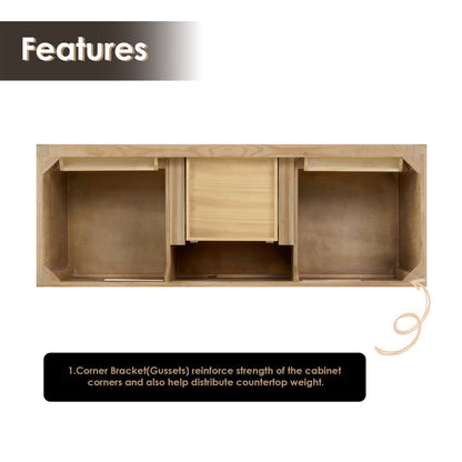 Altair Designs Solana 60" double vanity with top - 560060-WF-CWQ-NM