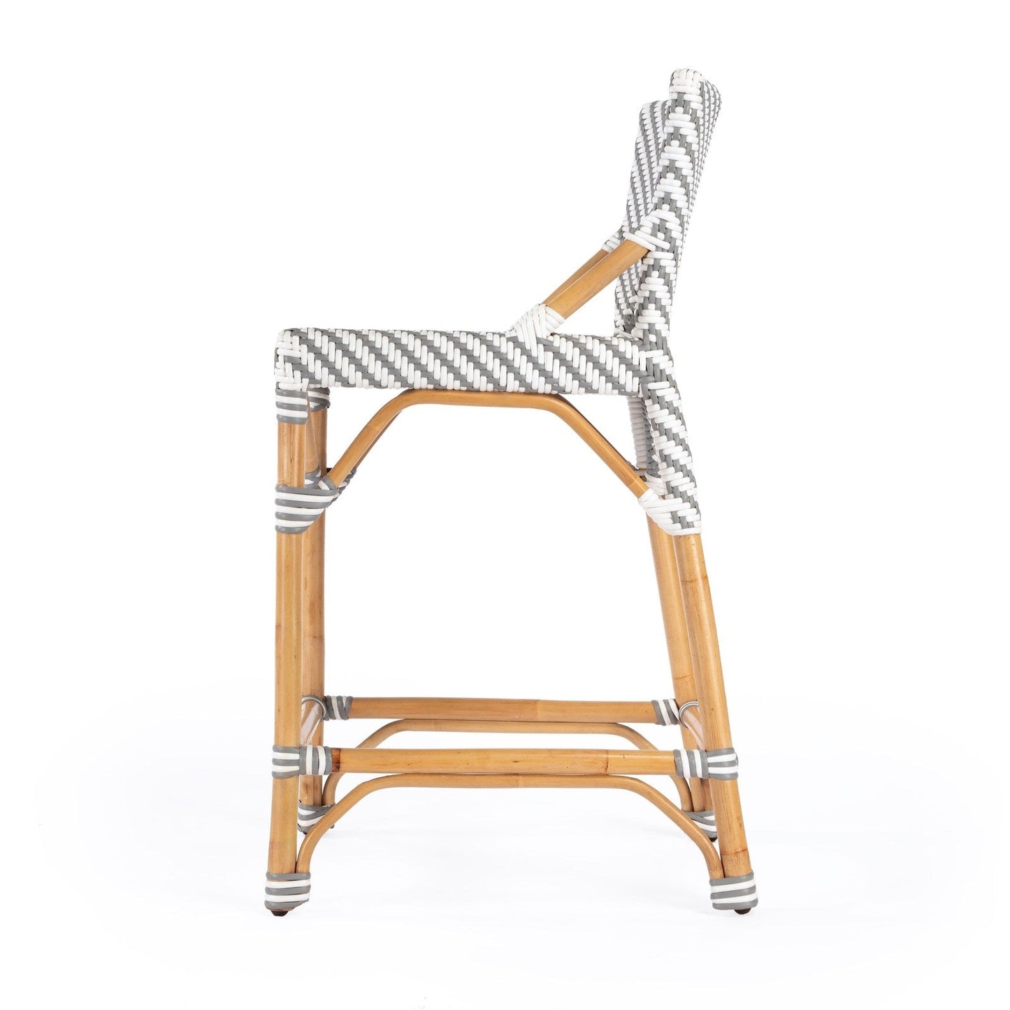 Butler Specialty Company Creanly Rattan 25"" Counter Stool, Gray  - 5603423