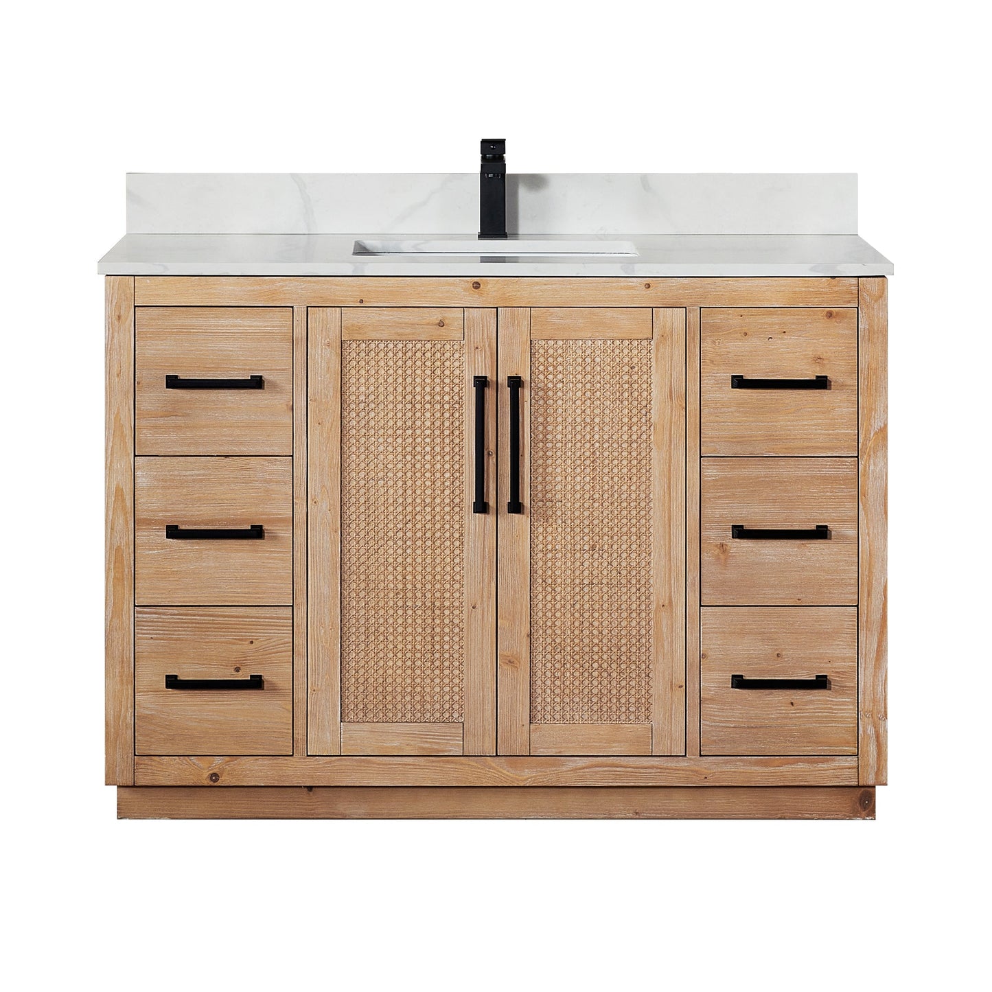 Altair Designs 48" single vanity with top - 561048-LB-CWQ-NM