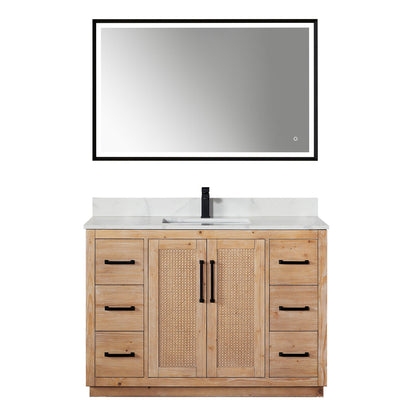 Altair Designs 48" single vanity with top - 561048-LB-CWQ-NM