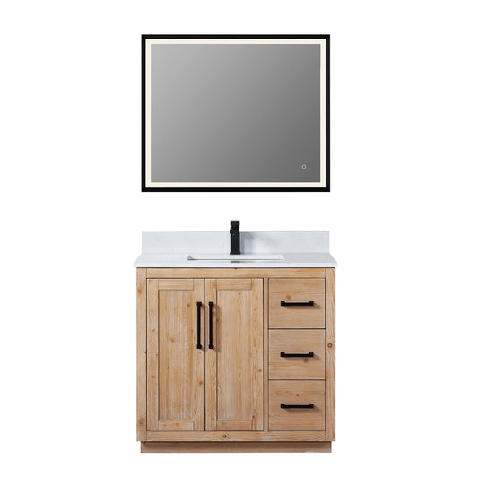Altair Designs Cicero 36" single vanity with top - 562036-LB-GW-NM