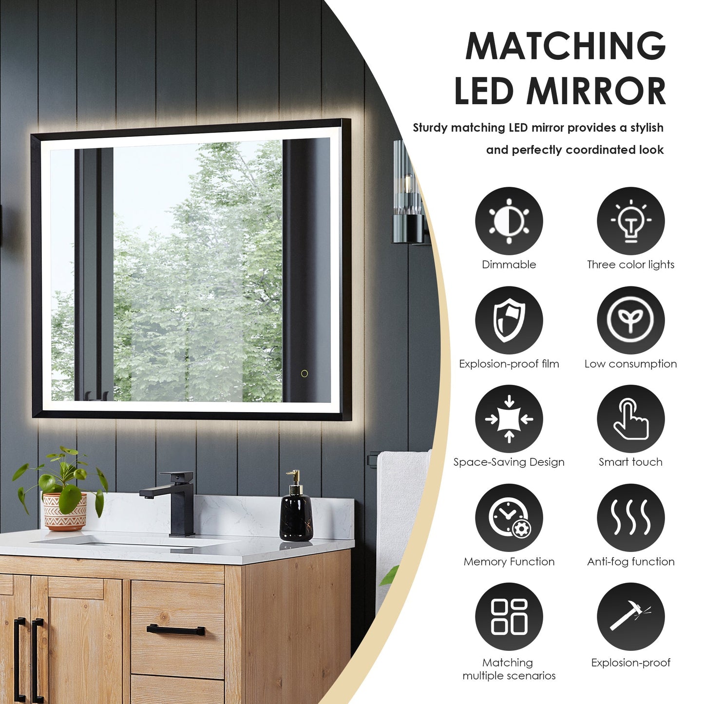 Altair Designs Cicero 36" single vanity with top - 562036-LB-GW-NM