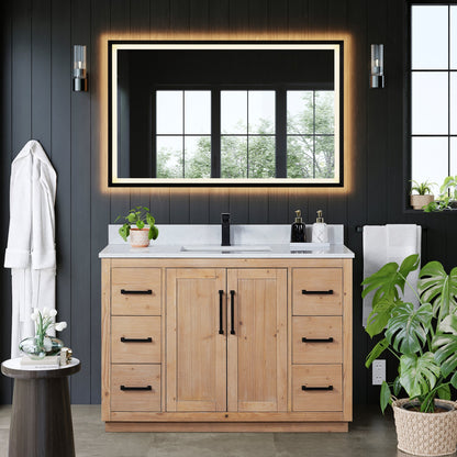 Altair Designs Cicero 48" single vanity with top - 562048-LB-GW-NM