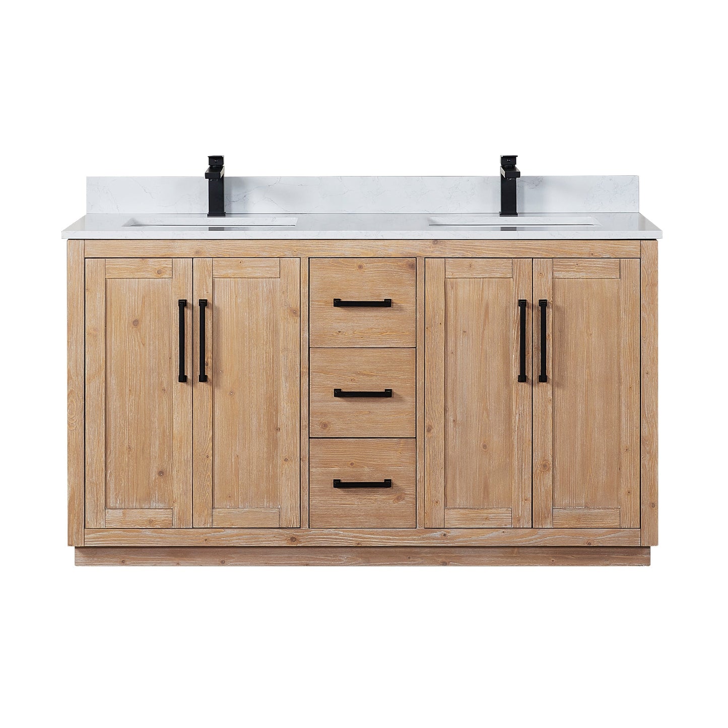 Altair Designs Cicero 60" double vanity with top - 562060-LB-GW-NM