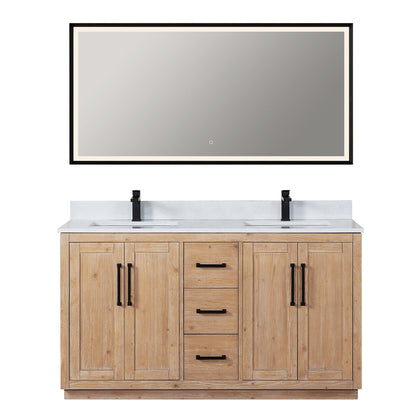Altair Designs Cicero 60" double vanity with top - 562060-LB-GW-NM